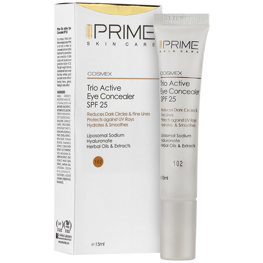 کانسیلر دور چشم SPF25 پرایم ۱۵ میلی لیتر بژ طبیعی 102