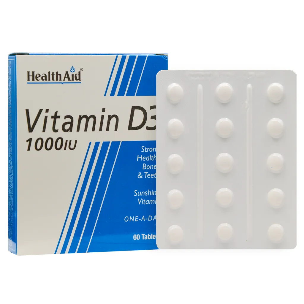 قرص ویتامین D3 1000 واحد هلث اید 60 عددی